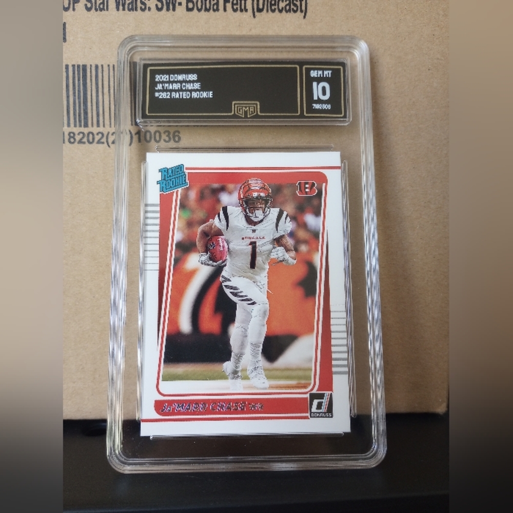 Jamarr Chase Rookie Donruss Rated Rookie GMA10 Cincinnati Bengals LSU Tigers
